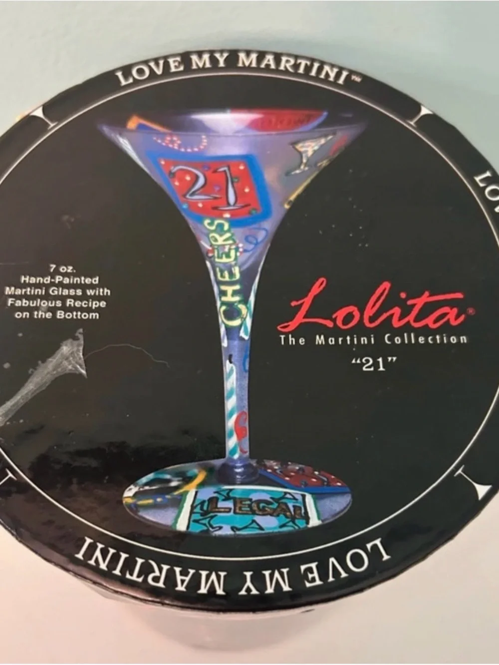 Lolita 21 Year Old Martini Glass for Birthday NWT